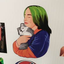 Load image into Gallery viewer, Billie Eilish with Fox Sticker
